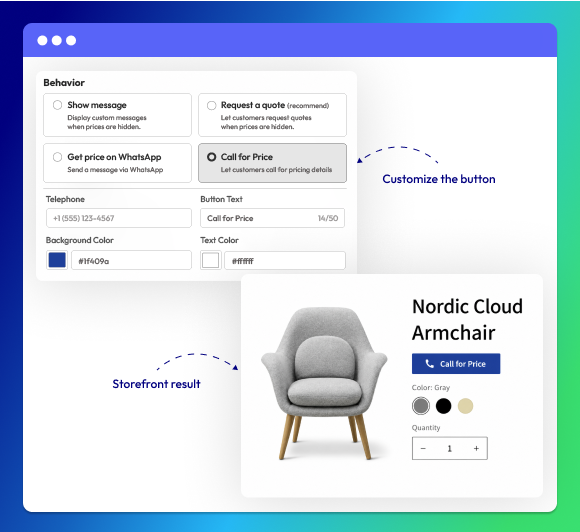 Customize buttons and messages