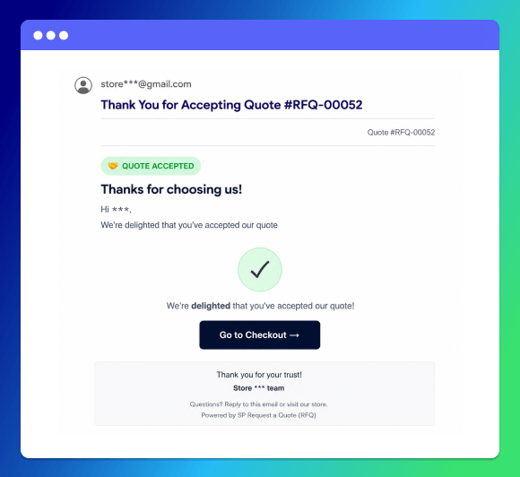 Turn approved quotes into Shopify orders