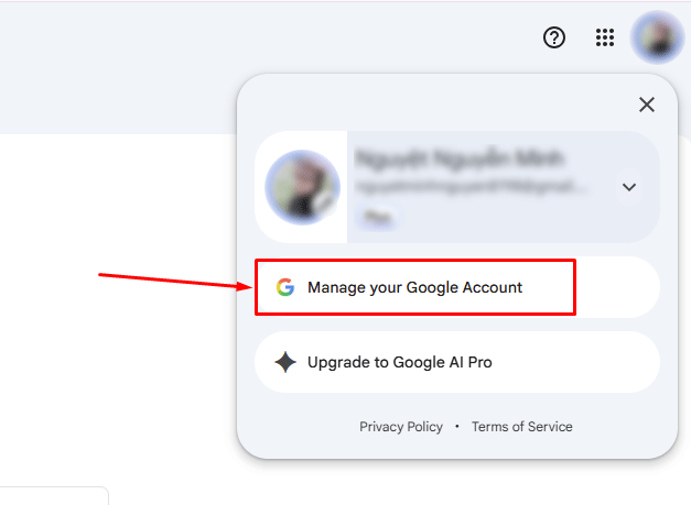 Go to Manage your Google Account