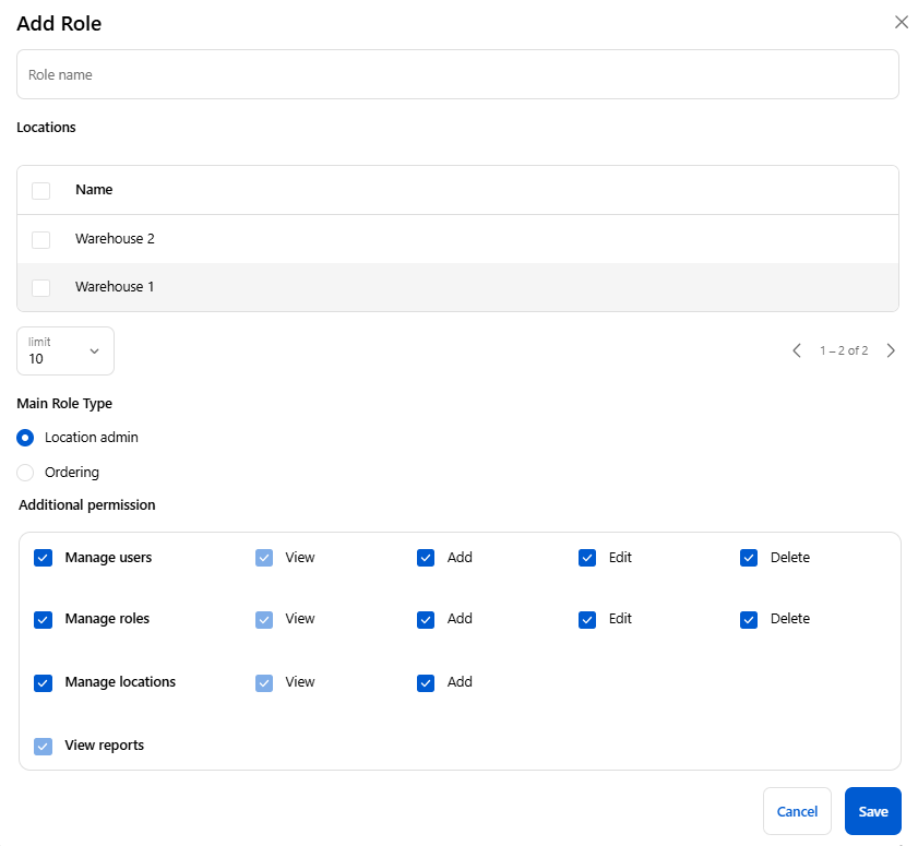 Managing B2B user roles and permissions