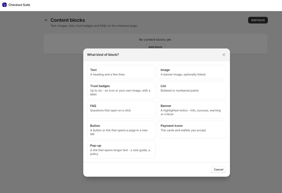 Content blocks