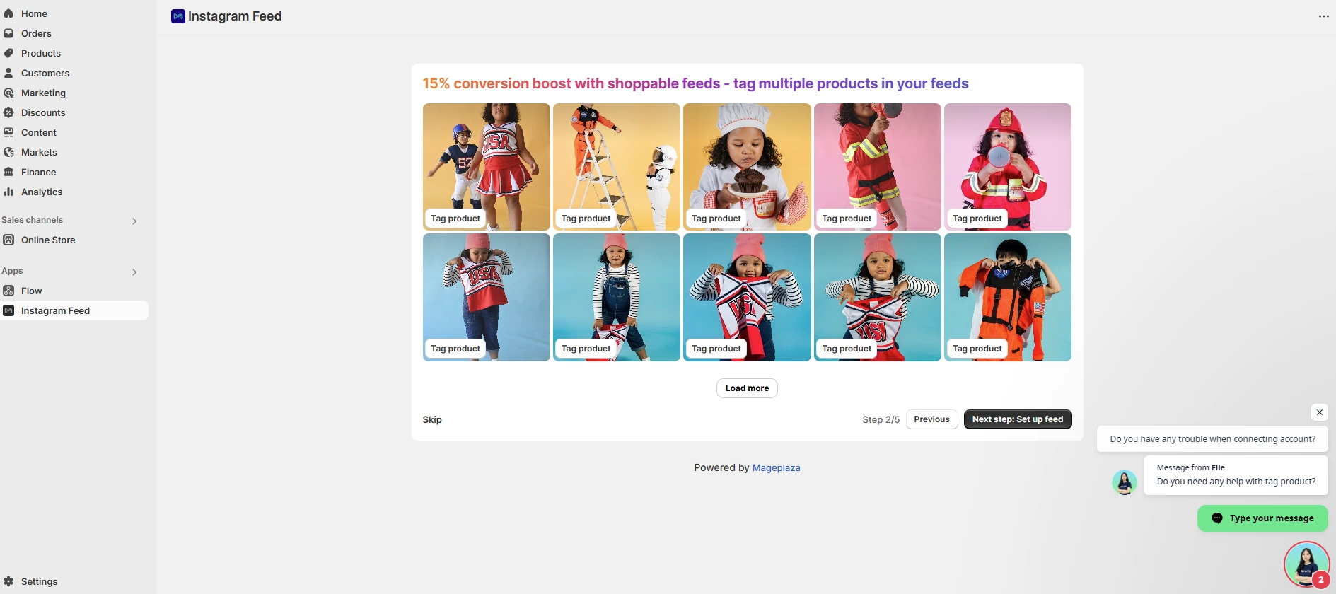 add instagram feed shopify store