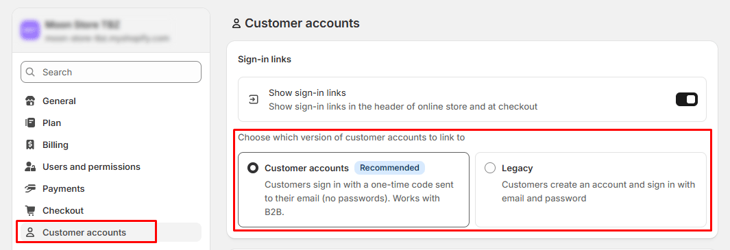 2 types of customer accounts