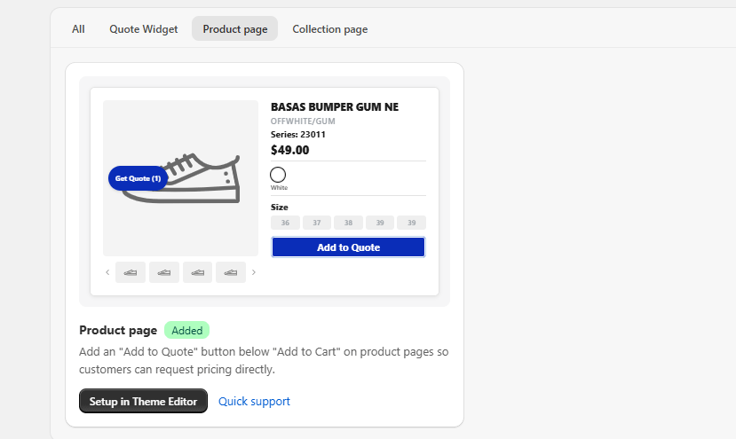Add an Add to Quote button to product pages