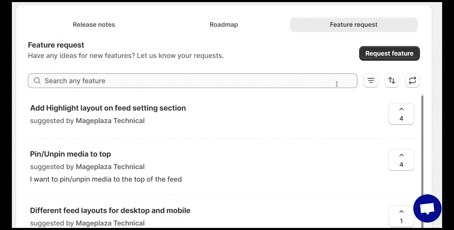 Request a feature
