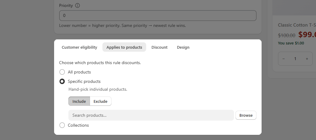 Apply wholesale price to products