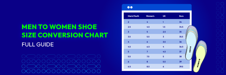 Men to Women Shoe Size Conversion Chart (2025 Complete Guide)