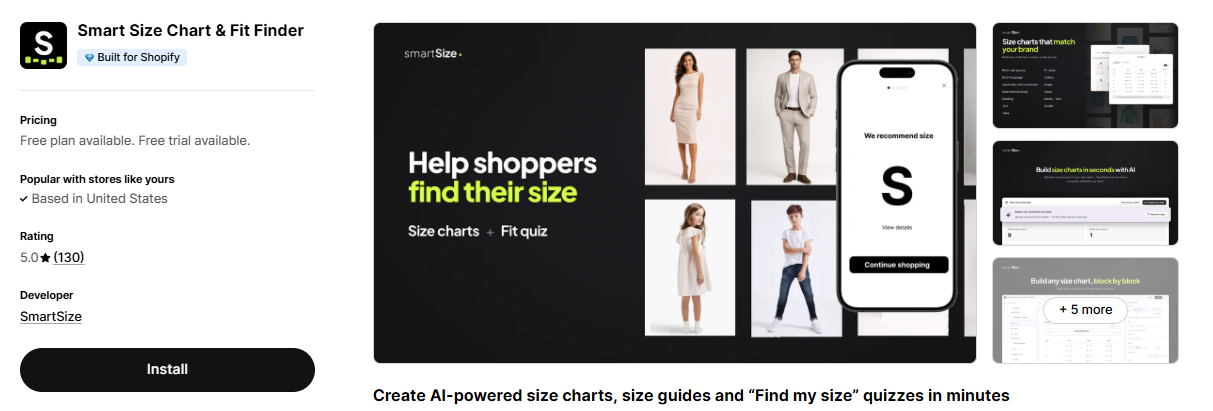 smart size chart