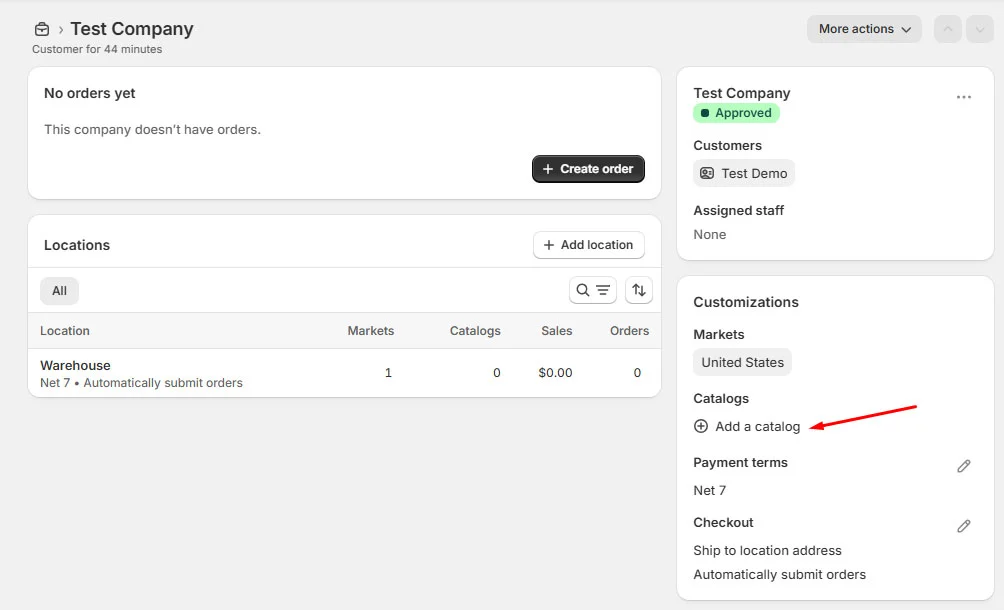 Add catalog for company location