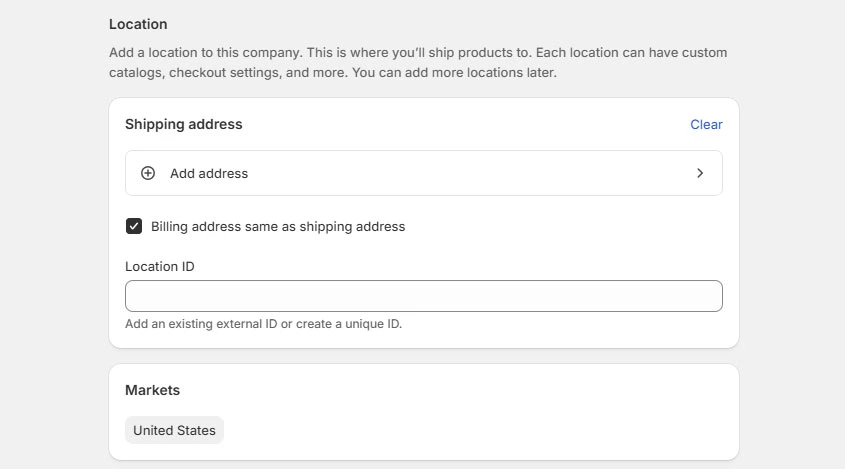 Add one more multiple locations to company