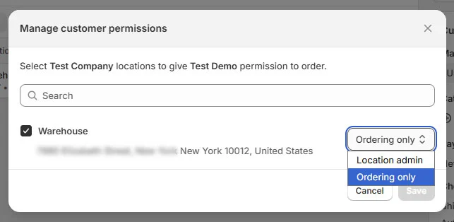 Manage customer roles and permissions