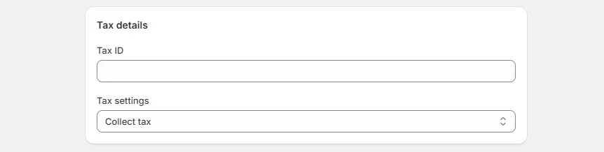 Tax settings for company location