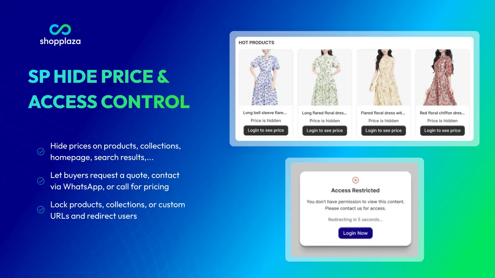 SP Hide Price & Access Control