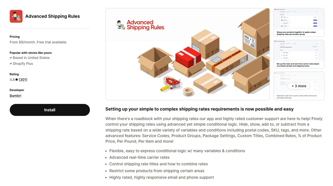 Advanced Shipping Rules