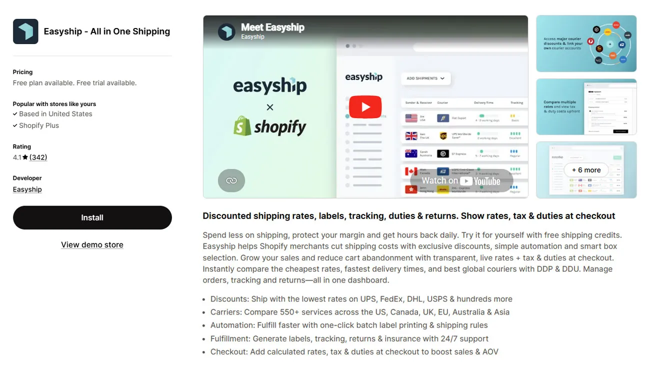Easyship ‑ All in One Shipping