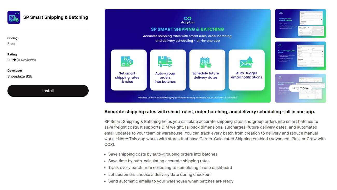 SP Smart Shipping & Batching