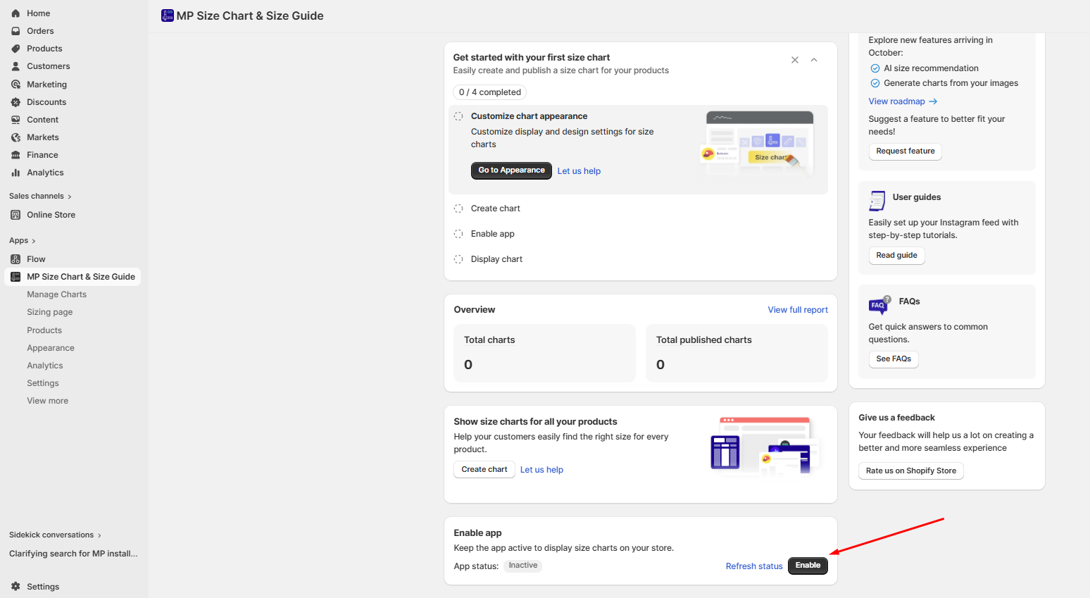 enable app