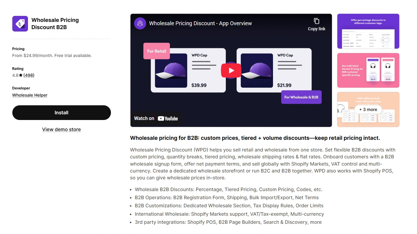 Wholesale Pricing Discount