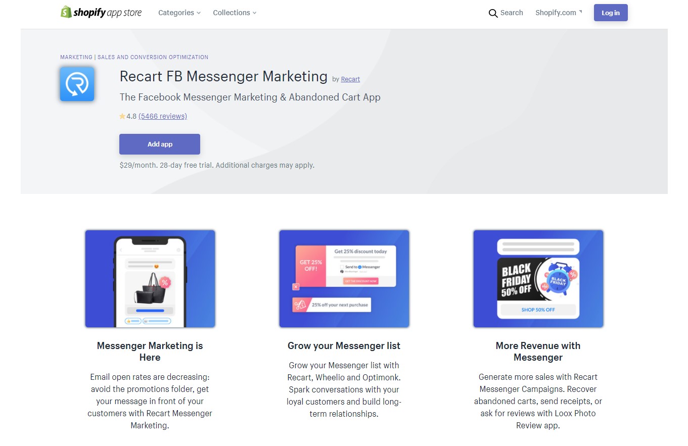 FB Messenger Marketing by Recart