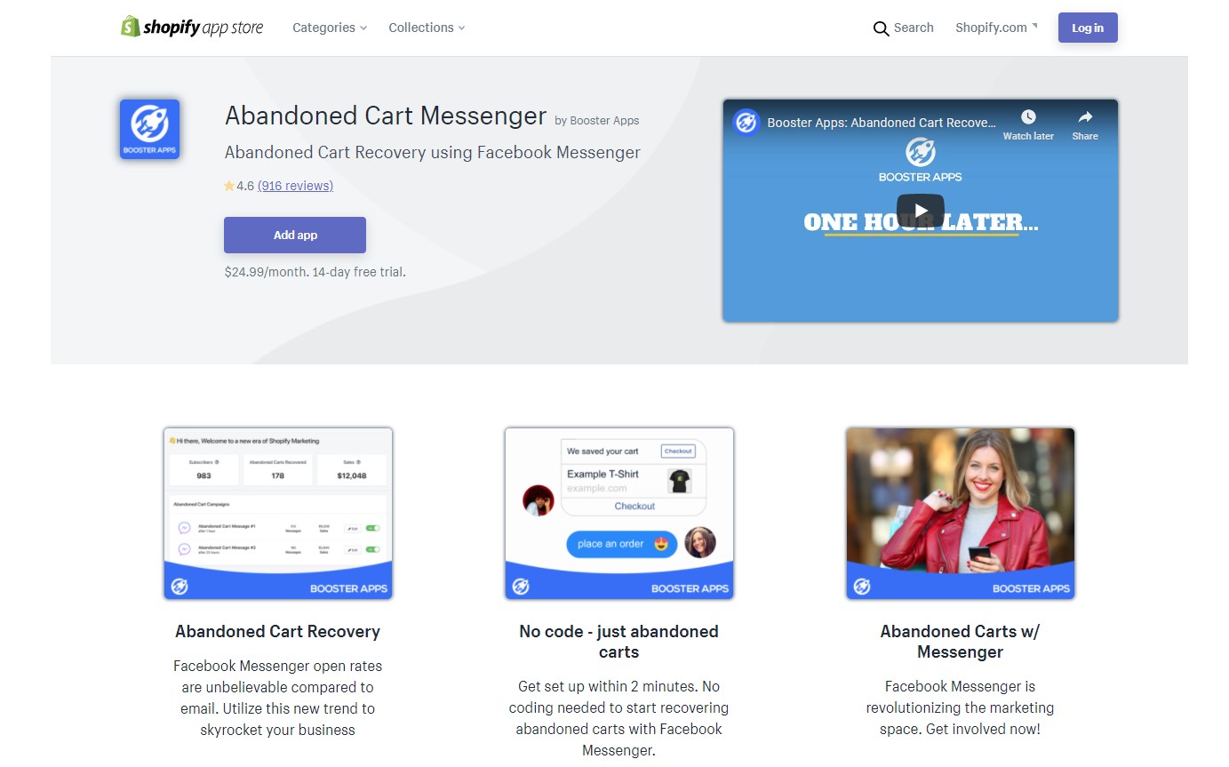 Abandoned Cart Messenger by Booster Apps