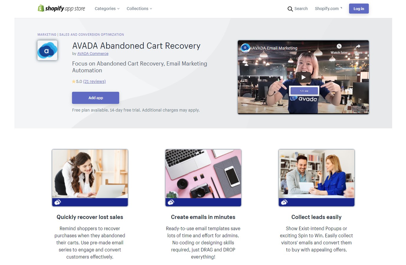 Abandoned Cart Recovery by AVADA Commerce