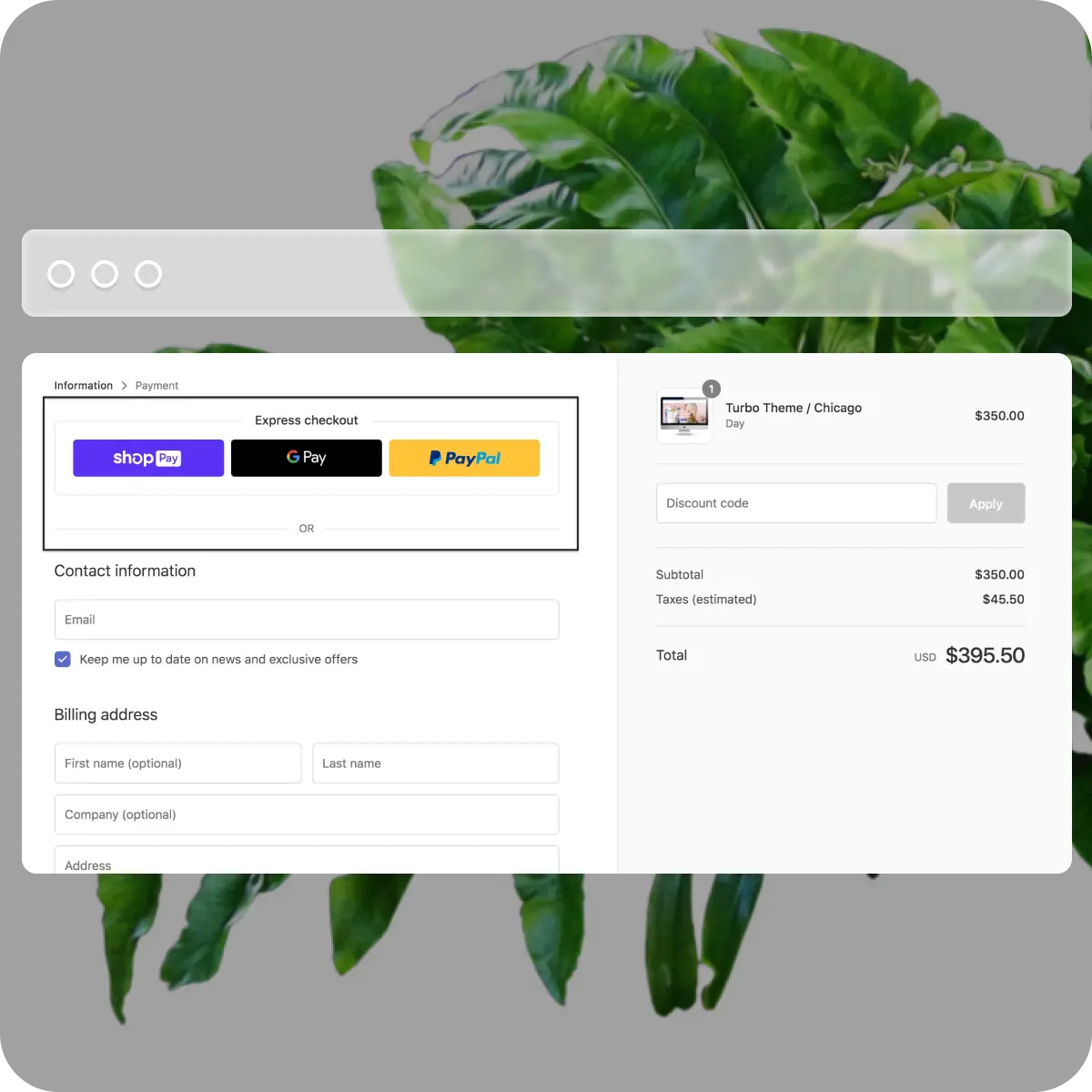 Set up payment & checkout pages for Shopify
